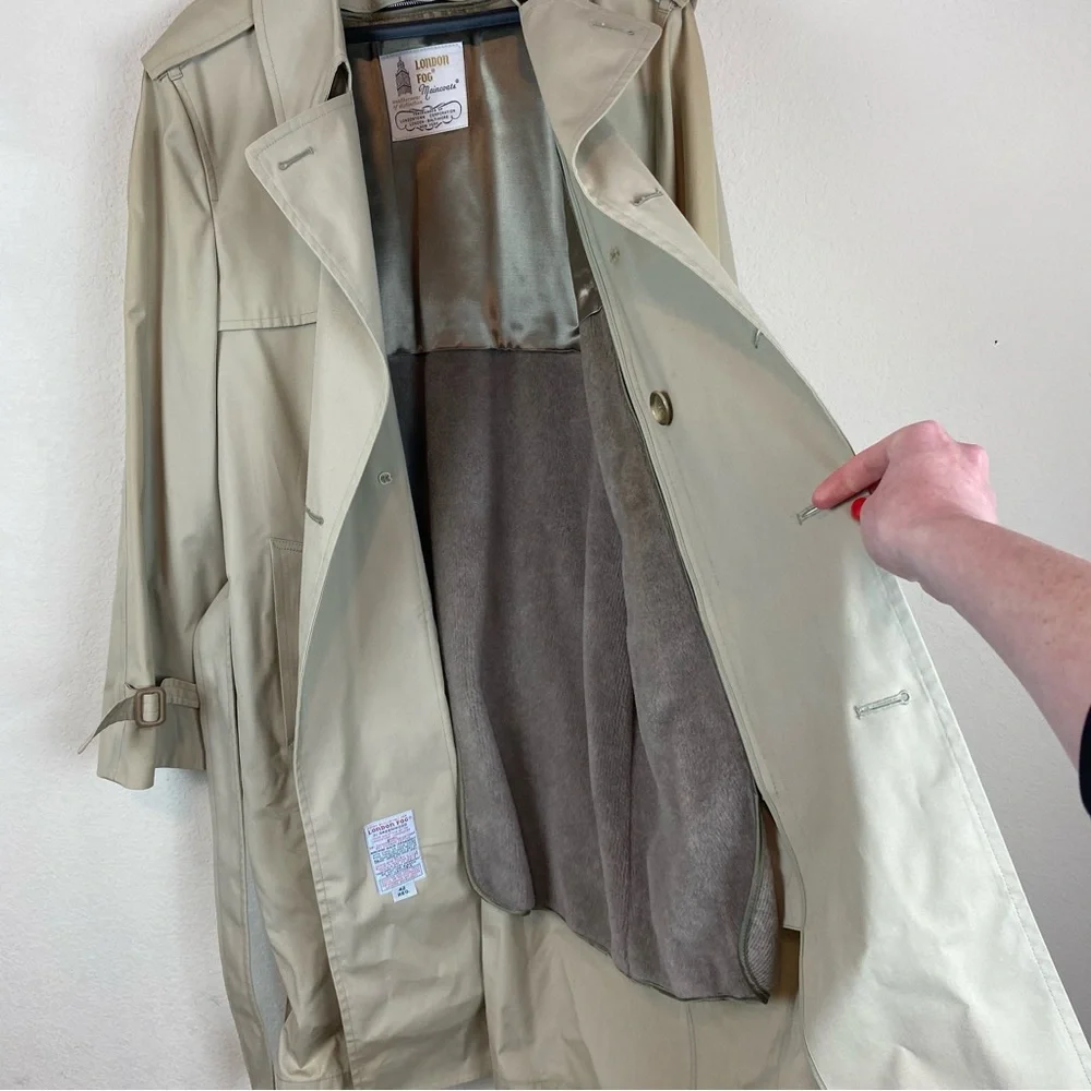London Fog Beige Maincoat - Picture 3 of 7